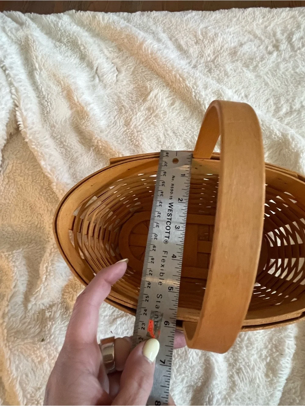 Longaberger Natural Brown Woven Handled Basket